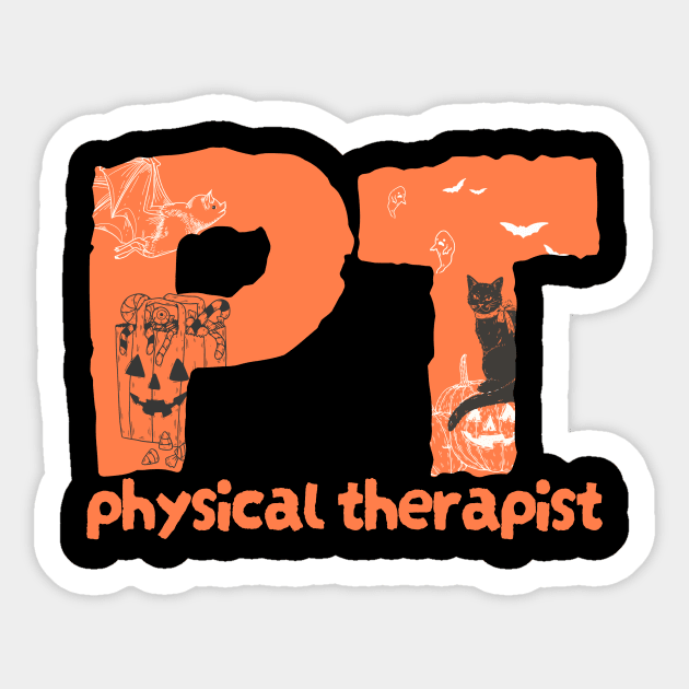 Physical Therapist - halloween night style Sticker by SUMAMARU